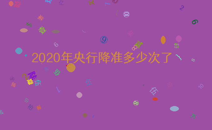 2020年央行降准多少次了