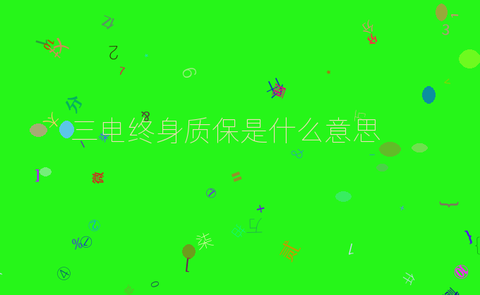 三电终身质保是什么意思