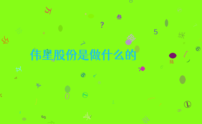 伟星股份是做什么的