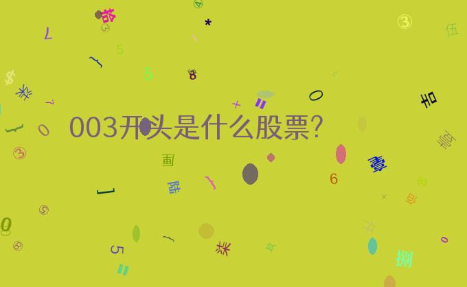 003开头是什么股票?